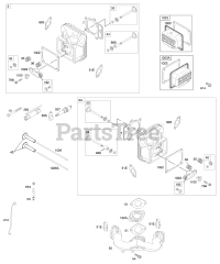 Briggs & Stratton 4045A7-0100-E1 - Briggs & Stratton Vertical Engine Cylinder Head, Intake Manifold, Valves