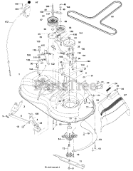 Poulan PB 1638 LT - Poulan Lawn Tractor (2006-04) Mower Deck