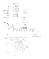 Briggs & Stratton 94202-0118-E1 - Briggs & Stratton Horizontal Engine Camshaft, Crankcase Cover/Sump, Crankshaft, Piston/Rings/Connecting Rod