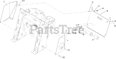 Toro 22333 (TX 525) - Toro Dingo Compact Utility Loader (SN: 270000401 - 270999999) (2007) Rear Access Cover Assembly