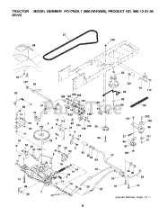 Poulan PO 14542 LT (960120112-00) - Poulan Lawn Tractor (2010-09)