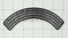 Toro 99-1518 Fuel Mix Decal