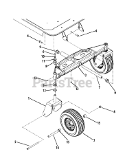 Cub Cadet RZT-50 (17WI2ACP056) - Cub Cadet 50" RZT Zero-Turn Mower, Kawasaki (2010) Front Axle