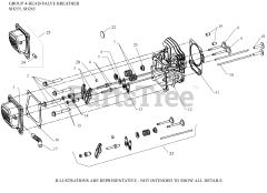 Kohler SH255-0101 - Kohler SH Series Engine, Basic Version, 5.5hp, 4.2kW 04 CylinderHead/Breather