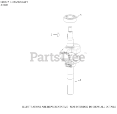 Kohler XT800-2013 - Kohler Courage XT8 Series Engine, Made for Husqvarna, 8.0 ft-lbs, 173cc 01 CrankShaft
