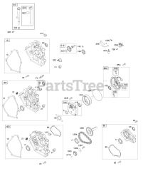 Briggs & Stratton 122332-0112-E8 - Briggs & Stratton Horizontal Engine Crankcase Cover, Gear Reduction, Lubrication