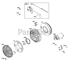 Briggs & Stratton 386447-0464-B5 - Briggs & Stratton Horizontal Engine Flywheel, Ignition, and Starter Group