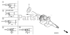 Honda GC160 LA QDE (GCAHA) - Honda Engine, Made in USA (SN: GCAHA-3599750 - GCAHA-9999999) CRANKSHAFT (1)