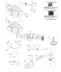 Briggs & Stratton 44S877-0004-B1 - Briggs & Stratton Vertical Engine Cylinder, Crankshaft, Camshaft, Air Guides