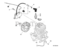 Echo PAS-230 - Echo PAS Series Powerhead (SN: S67711001224 - S67711001252) Ignition