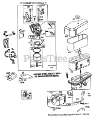 Toro 70080 (10-32) - Toro Recycler Rear-Engine Riding Mower (SN: 049000001 - 049999999) (1994) Briggs  Stratton Model No. 286707-0119-01 2