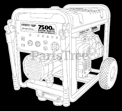 Generac 1019-3 - Generac EXL 7,500 Watt Portable Generator