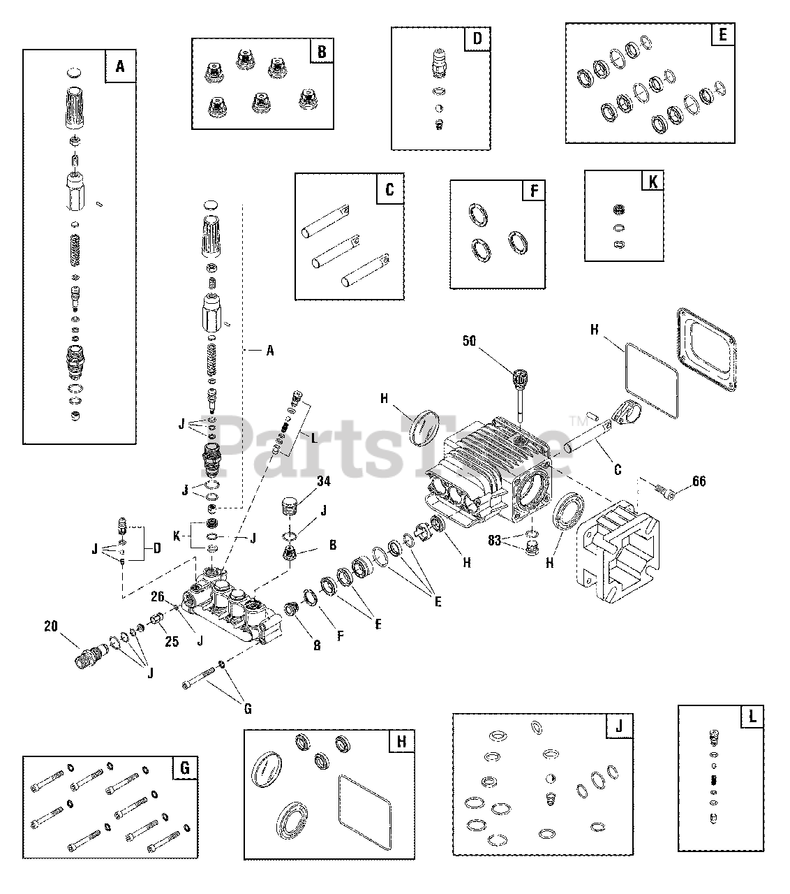 John Deere 0204490 John Deere 3,300 PSI Pressure Washer Pump (202058