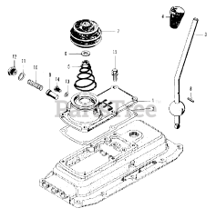 Simplicity 9518 (2097355) - Simplicity Compact Tractor, Diesel Transmission - Gearshift &amp; Linkage Group (3486I50)
