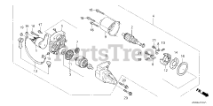 Honda GX390 K1 QWH2/A (GCAA) - Honda Engine, Made in Japan (SN: GCAA-3400001 - GCAA-9999999) STARTER MOTOR (1)