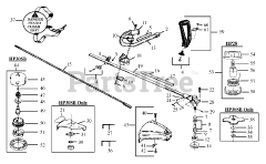 Weed Eater HP 28 - Weed Eater String Trimmer Cutting Head &amp; Drive Assembly