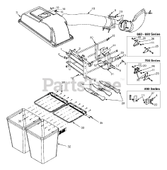 MTD OEM-190-182 - MTD Twin Bagger Assembly (2005)