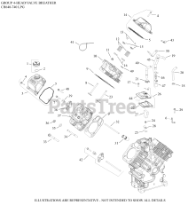 Kohler CH740-0101 - Kohler Command PRO Engine, Basic Version, Dual-Fuel Version 04 CylinderHead/Breather