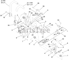 Toro 74268 (Z 597-D) - Toro 60" Z Master Zero-Turn Mower, Side-Discharge Deck (SN: 270000001 - 270000300) (2007) Motion Control Assembly