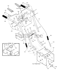 Scotts 629109x31B - Scotts 29" Snow Thrower (2001) Handle Assembly