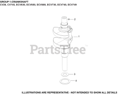 Kohler ECV630-3012 - Kohler Command PRO EFI Engine, Basic Version, 19hp, 14.2kW 01 CrankShaft