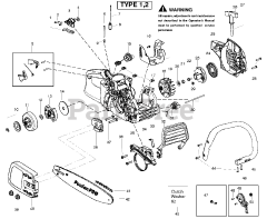 Poulan Pro PP 3516 - Poulan Pro Chainsaw, Type 2 (2006-12) Starter - Type 1-2
