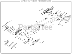 Scotts S 20505 - Scotts Pole Saw, 20 Volt General Assembly