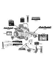 Cub Cadet RZT-50 (17WI2ACP056) - Cub Cadet 50" RZT Zero-Turn Mower, Kawasaki (2010) Label Map
