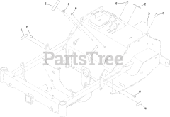 Toro 39514 - Toro 24" Stand-On Aerator (SN: 415300000 - 416399999) Main Frame Assembly No. 135-5236