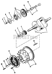 Toro 73420 (416-8) - Toro Garden Tractor (SN: 059000715 - 059999999) (1995) Crankshaft, Camshaft, Flywheel