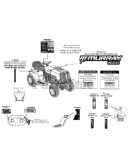 Murray M 1338 (13AC76LF058) - Murray 38" Lawn Tractor (2012) Label Map Murray