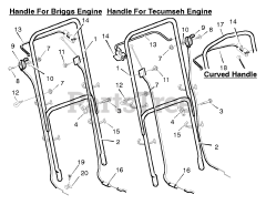 Murray 22255E - Murray 22" Walk-Behind Mower (1996) Handle Assembly