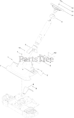 Toro 74793 (SW 5425) - Toro 54" TimeCutter Zero-Turn Mower (SN: 316000001 - 316999999) (2016) Steering Assembly