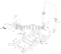 Exmark RAX691GKA524A3 - Exmark 52" Radius X-Series Zero-Turn Mower, Kawasaki FX691V (SN: 402082300 - 404314158) (2018) Main Frame Assembly
