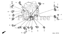 Honda BF130 A2 XA (BZBE) - Honda Marine Engine, Made in Japan (SN: BZBE-1300001 - BZBE-1400000) CLAMP (FUSE SIDE)