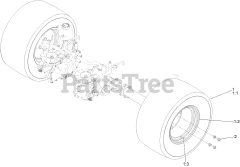 Toro 77284 (2000) - Toro 60" Z Master Zero-Turn Mower (SN: 411926491 - 412999999) Rear Wheel Assembly