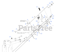 Cub Cadet 19A40024 (19A40024100) - Cub Cadet 42" 3X Snow Thrower Attachment (2016 - 2022) Chute Crank Assembly
