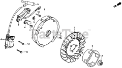 Honda EZ1400 A (EZEY) - Honda Generator, Made in Japan (SN: EZEY-1000001 - EZEY-9999999) FLYWHEEL