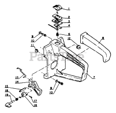 Echo CS-302 - Echo Chainsaw Handles, Rear