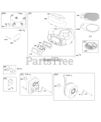 Briggs & Stratton 28CH77-0112-E1 - Briggs & Stratton Vertical Engine Air Cleaner, Blower Housing, Exhaust System