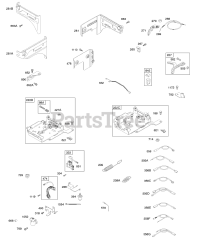 Briggs & Stratton 110412-0127-E1 - Briggs & Stratton Horizontal Engine Panels, Controls, Springs, Alternator, Wires