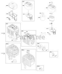 Briggs & Stratton 83132-0175-B1 - Briggs & Stratton Horizontal Engine Air Cleaner, Exhaust System