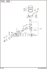 Subaru Robin EY153D10150 (EY15-3) - Subaru Robin Engine 200 Crankshaft