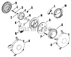 Kohler K161-28701 - Kohler K-Series Engine, Made for Wheel Horse, 7hp, 5.2kW Retractable Starter 020301839