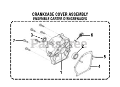 PowerStroke PS 9C3501 B - PowerStroke 3500 Watt Generator General Assembly (CRANKCASE COVER ASSEMBLY)