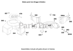 Toro 30182 - Toro ProLine Walk-Behind Mower, Gear Drive, 16hp (SN: 099000001 - 099999999) (1999) Engine Briggs  Stratton Model 303776-1188-A1 7