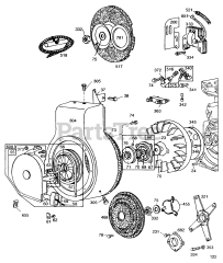 Briggs & Stratton 170402-0666-XX - Briggs & Stratton Horizontal Engine Blower Hsg,Rewind,Electrical