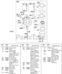Briggs & Stratton 138437-0140-E1 - Briggs & Stratton Horizontal Engine Carburetor