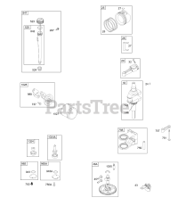 Briggs & Stratton 312777-0134-E1 - Briggs & Stratton Vertical Engine Cam, Crankshaft, Oil, Piston