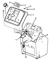 Cub Cadet 805 (136-192-100) - Cub Cadet Lawn Tractor Pedestal, Engine Controls &amp; Instrument Panel